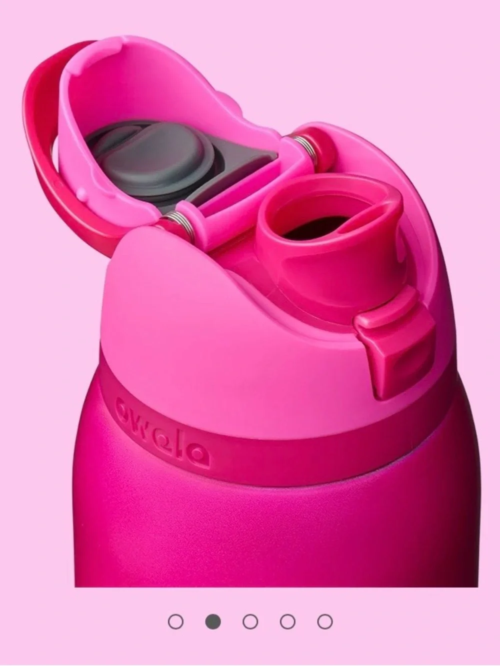 Owala.32.0z Insulated Leak-Proof Water Bottle with Built-In Straw — Magenta Pink